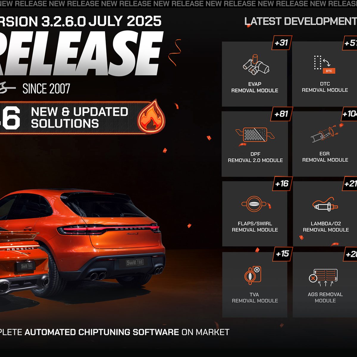 🚀 Swiftec 3.2.6.0 - Official Lifetime Tuning Software Update (846 New Solutions)